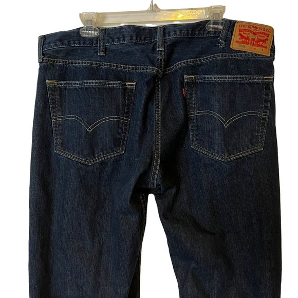Levis 559 Jeans Mens 40 x 36 Dark Wash Straight Leg Blue Denim Relaxed - Picture 7 of 12